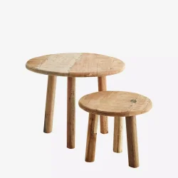 Madam Stoltz UNIKA skammel af genbrugstr D:30x25 cm