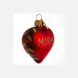 Brink Nordic - Juletrs Ophng/Julekugle Hjerte m/Teksten "Mormor" 5 cm. Glas 