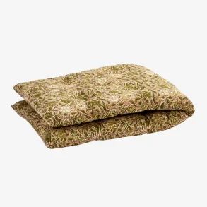 Madam Stoltz - B�nkhynde Rose/oliven/r�hvid/khaki 45x125 cm.