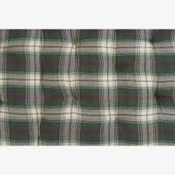 Madam Stoltz - Madras/hynde Ternet Gr�n/r�hvid/brun 70x180 cm.