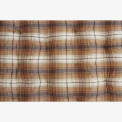 Madam Stoltz - Madras/hynde Orange/r�hvid/brun 70x180 cm.
