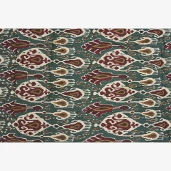 Madam Stoltz - Madras/hynde Gr�n/sand/orange/syrah/greige 70x180 cm.