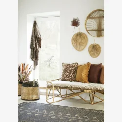 Madam Stoltz - Rund rattan hylde D: 60 cm