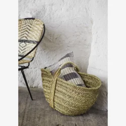 Madam Stoltz - Lounge Stol, Jern m. Rattanflet