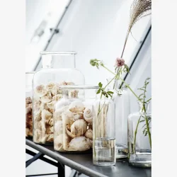 Madam Stoltz - Glasvase/Hurricane hndlavet UNIKA D: 16,5 H: 20 cm.