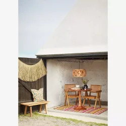 J-Line - Loft Lampe i flettet Rattan : 50 H: 25cm. 