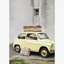 Madam Stoltz - Madras/hynde 60x100cm. Taupe &amp; Beige