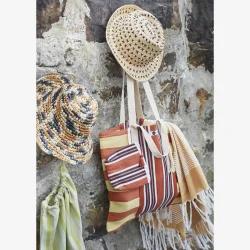 Madam Stoltz - Hammam hndklde 100x180cm. Stribet gul.