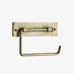 Madam Stoltz - Toiletrulle holder t/vg Messing look 17 x 10 cm. 