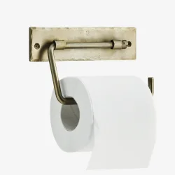 Madam Stoltz - Toiletrulle holder t/vg Messing look 17 x 10 cm. 