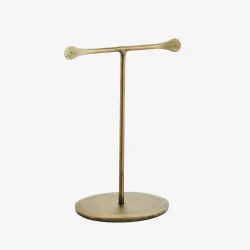 Madam Stoltz - Smykkestativ jern antik messing look H: 12,5 cm. 