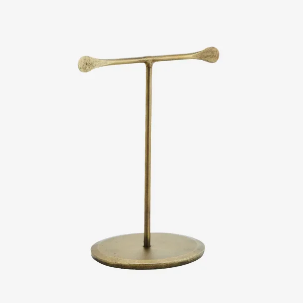 Madam Stoltz - Smykkestativ jern antik messing look H: 12,5 cm. 
