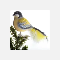 Brink musvit 15 cm med fjerhale.