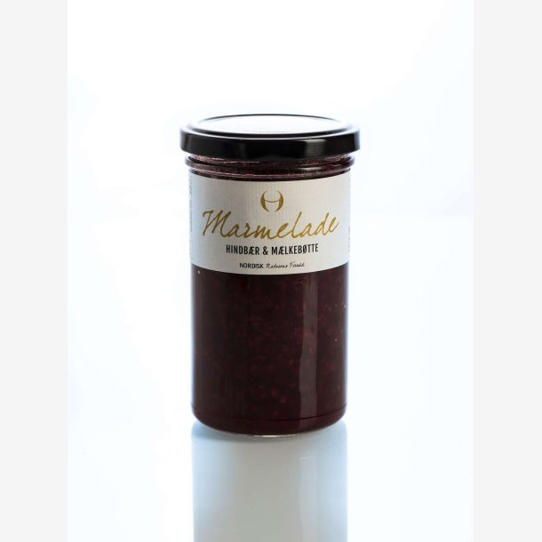Marmelade m/Hindbr &amp; Mlkebtte 275 ml. 