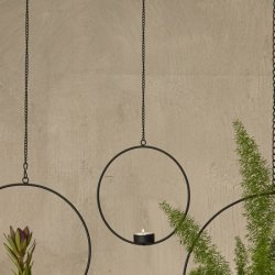 Speedtsberg - Fyrfadsstage Ring t/ophng sort D: 15 cm. Metal.