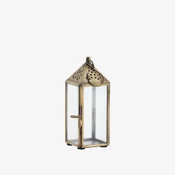 Madam Stoltz - Lanterne m/ophng patineret Messing look H: 16 6 x 6 cm. 