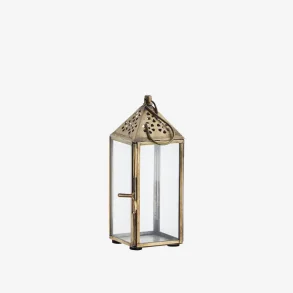 Madam Stoltz - Lanterne m/ophng patineret Messing look H: 16 6 x 6 cm. 