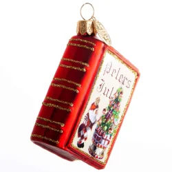 Brink Nordic - Juletrs Ophng Julekugle Bog m/tekst "Peters Jul" 6 cm. 