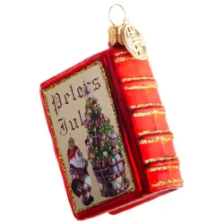Brink Nordic - Juletrs Ophng Julekugle Bog m/tekst "Peters Jul" 6 cm. 