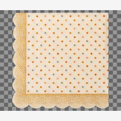 Maileg - Servietter m. farverige prikker Okker 12x12cm. 20 stk.