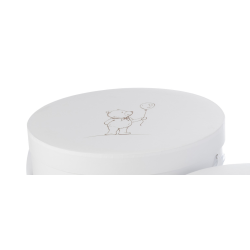 J-LINE - Kasser Runde Hvid m/bjrne motiv, flere strrelser