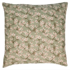 AU Maison - Blomstret pudebetrk Amalie Grn 50x50cm. 