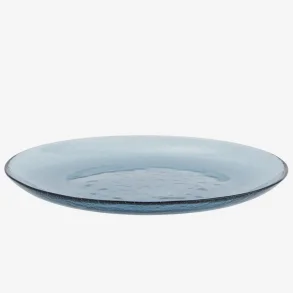 Madam Stoltz - Middagstallerken Genbrugsglas H: 2,5 �: 26 cm. Bl�