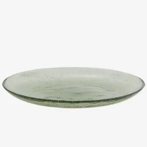 Madam Stoltz - Middagstallerken Genbrugsglas H: 2,5 �: 26 cm. Gr�n