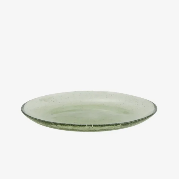 Madam Stoltz - Frokosttallerken Genbrugsglas H: 2 �: 20 cm. Gr�n