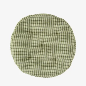 Madam Stoltz - Hynde Rund Ternet Grn, Hvid & Gul D: 45 cm. 