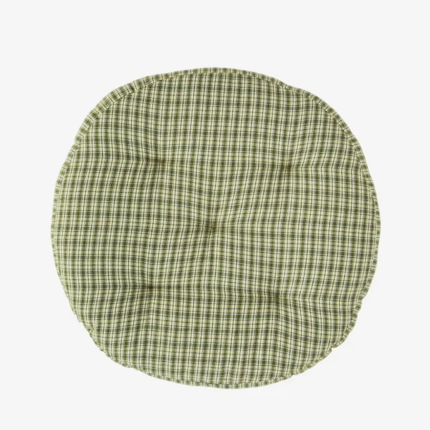 Madam Stoltz - Hynde Rund Ternet Grn, Hvid &amp; Gul D: 45 cm. 