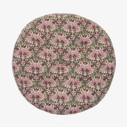 Madam Stoltz - Rund bomuldshynde Pink, gr�n, lilla D:45cm