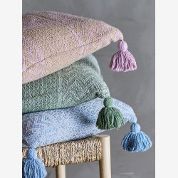 Bloomingville Rodion Pude, Bl, Genanvendt Bomuld.