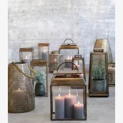 Chic Antique - Lanterne, H40/L16/B17 cm antique messing