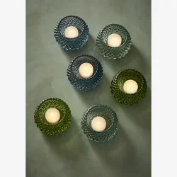 Madam Stoltz - Lysestage Glas D: 9 H: 6 cm. Flere farver