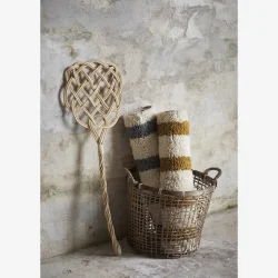 Madam Stoltz - Tppebanker Rattan B: 25 L: 70 cm.