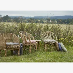 Madam Stoltz - Bambus lounge stol 61x58x77cm, Natur (Snart p Lager) 