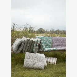 Madam Stoltz - Madras/hynde Ternet Brun/gr�n/hvid 60x100 cm.