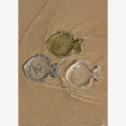 Madam Stoltz - Glasfad Fiskeform Gr�n 20 cm.