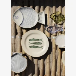 Madam Stoltz - Glasfad Fiskeform Klar 18 cm.