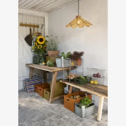 Madam Stoltz - Opbevaringskurv M�rkegr�n Jern - Flere st�rrelser