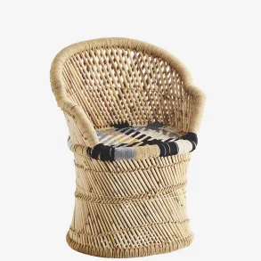 Madam Stoltz - Bambus stol med bomuld