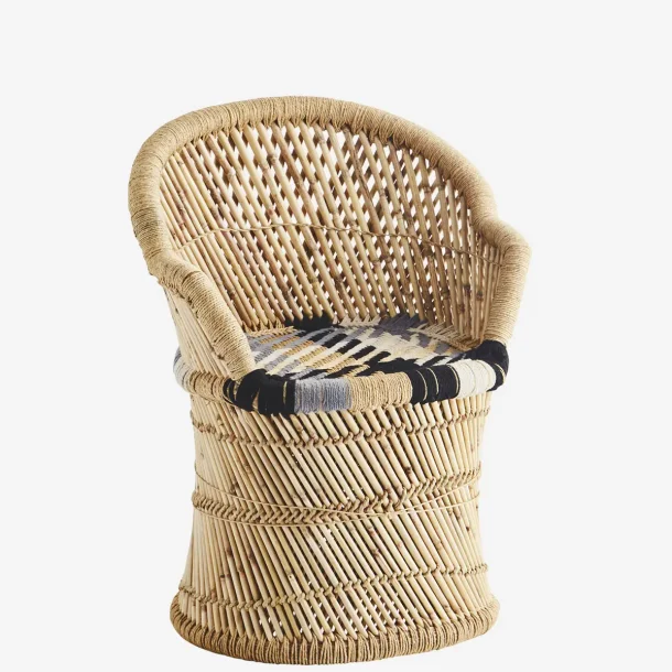 Madam Stoltz - Bambus stol med bomuld