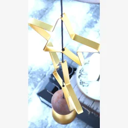 SNOREN - Outline stjerne "guld" str. S 12,5x12,5cm. 