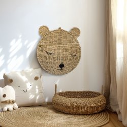 OH - Vg kurv m/Bamseansigt 28x31cm Sgrs