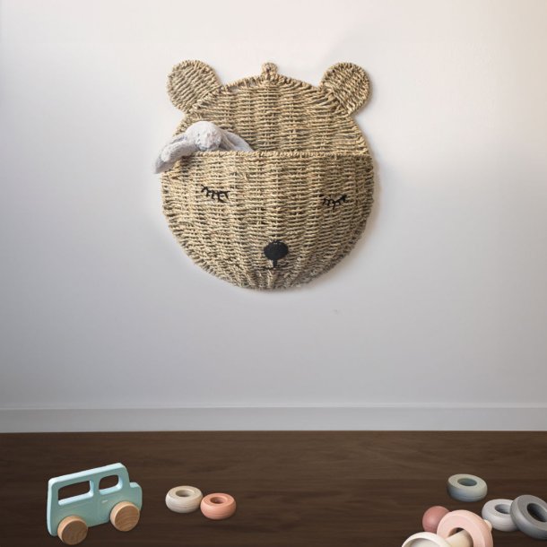 OH - Vg kurv m/Bamseansigt 28x31cm Sgrs