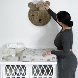 OH - Vg kurv m/Bamseansigt 28x31cm Sgrs