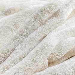 OH - Fluffy plaid 140 x 180 cm. Hvid/Rhvid