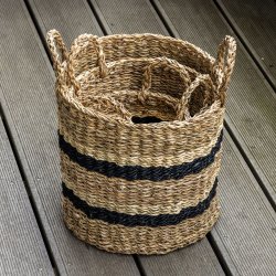 My Cozy House - Runde Kurve i sgrs m/Striber &amp; Hanke : 30 - : 26 - : 20 cm. - St m/3 stk. 