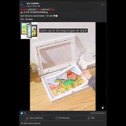 Ramme til A4 tegninger Sort eller Hvid 33 x 24,3 x 3 cm.